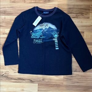 Naartjie Kids Dark Blue Long Sleeve Tee
